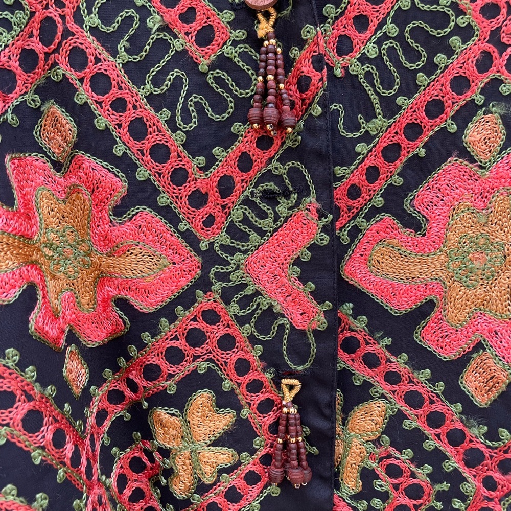Victoria Jones Petites Embellished Vest Size Petite Medium - Picture 5 of 6